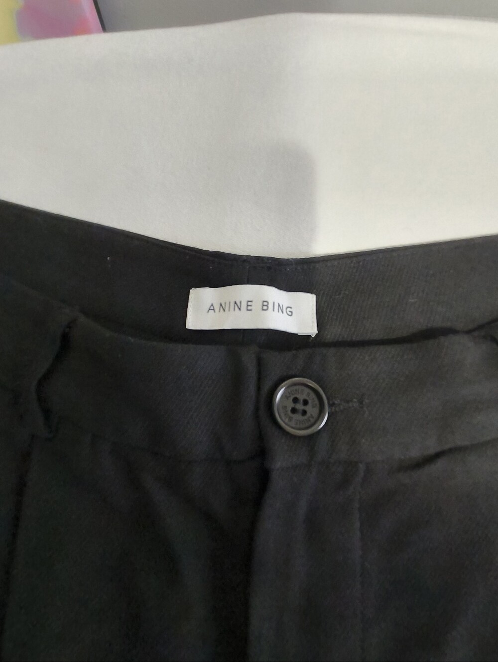 ANINE BING Black Wide Leg High Rise Pants Size 40 - Picture 11 of 16